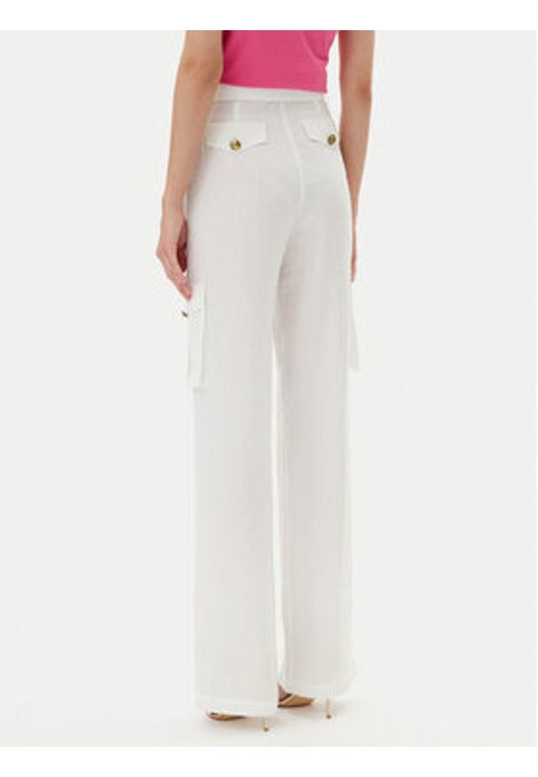 Versace Jeans Couture Spodnie materiałowe 78HAA109 Biały Wide Leg. Kolor: biały. Materiał: materiał