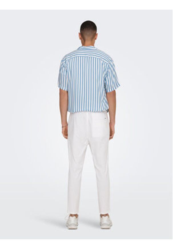 Only & Sons Spodnie materiałowe 22024966 Biały Tapered Fit. Kolor: biały. Materiał: bawełna
