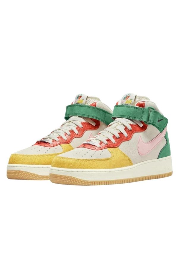 Nike - Buty do chodzenia dla dorosłych Air Force 1 Mid Coconut Milk. Kolor: wielokolorowy. Model: Nike Air Force. Sport: turystyka piesza