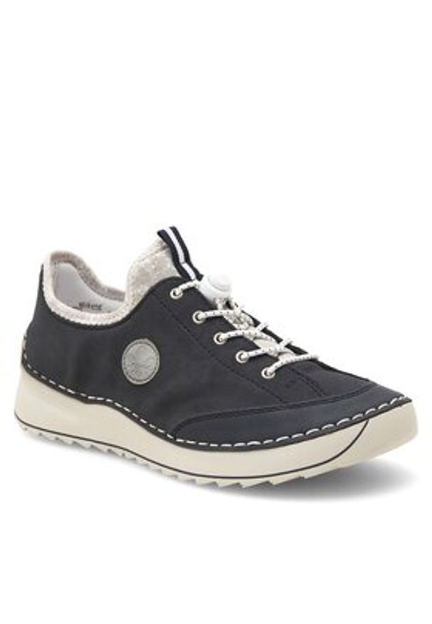 Rieker Półbuty 51558-14 Granatowy. Kolor: niebieski. Materiał: skóra