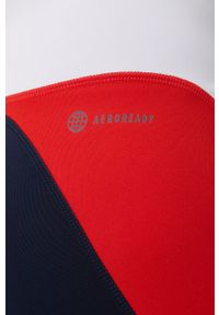 Adidas - adidas legginsy treningowe Designed to Move Colorblock HA6621 damskie kolor granatowy wzorzyste. Kolor: niebieski. Materiał: skóra, dzianina, materiał. Wzór: ze splotem. Sport: fitness