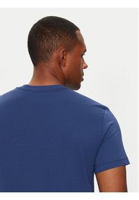 Versace Jeans Couture T-Shirt 77GAHT00 CJ00T Niebieski Slim Fit. Kolor: niebieski. Materiał: bawełna