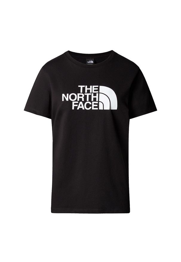 Koszulka The North Face Relaxed Easy 0A87N9JK31 - czarna. Kolor: czarny. Materiał: bawełna. Długość rękawa: krótki rękaw. Długość: krótkie