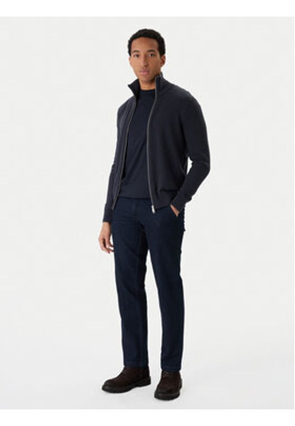 Marc O'Polo Kardigan 529 5144 61196 Granatowy Regular Fit. Typ kołnierza: polo. Kolor: niebieski. Materiał: bawełna