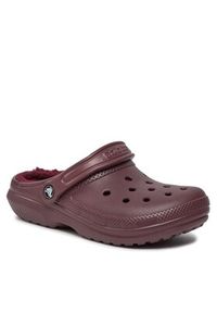 Crocs Klapki Crocs Classic Lined Clog 203591 Bordowy. Kolor: czerwony