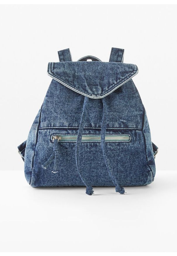 bonprix - Plecak z denimu. Kolor: niebieski