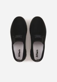 Born2be - Czarne Wsuwane Buty Sportowe Sneakersy z Siateczki z Elastycznymi Wstawkami Aerero. Okazja: na spacer, na co dzień, na spotkanie biznesowe. Zapięcie: bez zapięcia. Kolor: czarny. Materiał: jeans. Sport: turystyka piesza #5