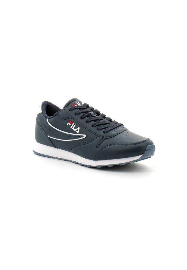 Buty do chodzenia męskie Fila Orbit. Zapięcie: sznurówki. Kolor: niebieski, wielokolorowy. Materiał: skóra, materiał. Szerokość cholewki: normalna. Sport: turystyka piesza