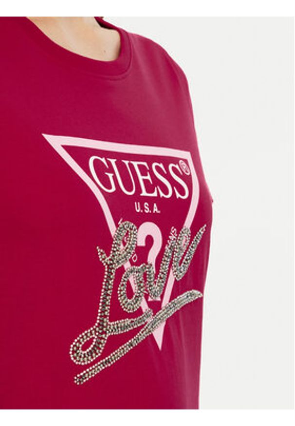 Guess T-Shirt W5RI10 I3Z14 Czerwony Regular Fit. Kolor: czerwony. Materiał: bawełna