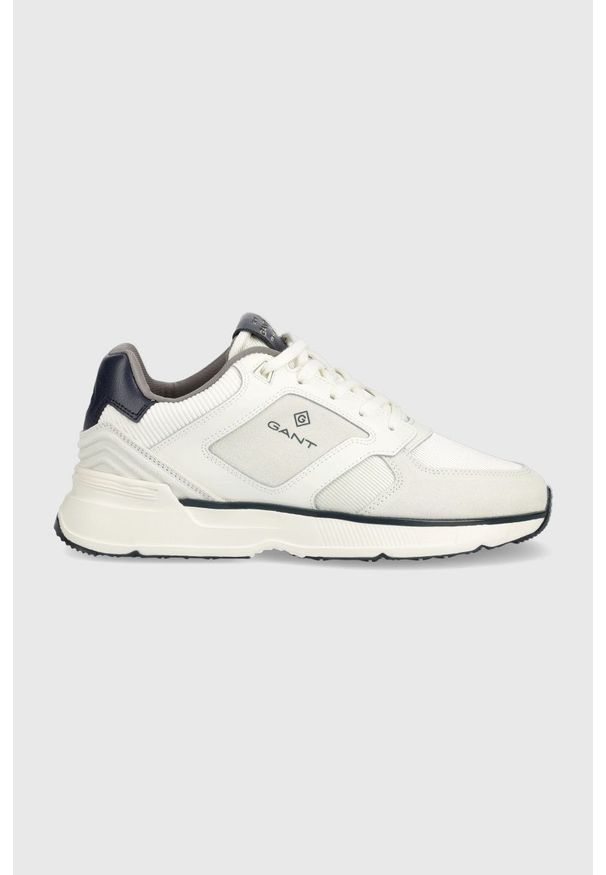 GANT - Gant sneakersy Beeker 24633895.G20 kolor biały. Nosek buta: okrągły. Zapięcie: sznurówki. Kolor: biały. Materiał: materiał, guma, włókno
