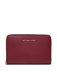 MICHAEL Michael Kors Mały Portfel Damski Jet Set Small Leather 32F4GJ6D0L Bordowy. Kolor: czerwony. Materiał: skóra