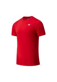 Koszulka męska New Balance MT11205REP – czerwona. Kolor: czerwony. Materiał: materiał, poliester. Sport: fitness