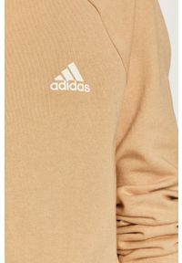 Adidas - adidas - Bluza bawełniana. Okazja: na co dzień. Kolor: beżowy. Materiał: bawełna. Długość rękawa: długi rękaw. Długość: długie. Styl: casual #4