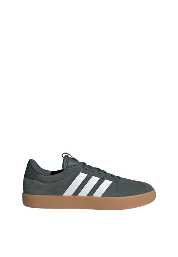 Adidas - Buty VL Court 3.0. Kolor: biały, wielokolorowy, czarny, brązowy. Materiał: skóra