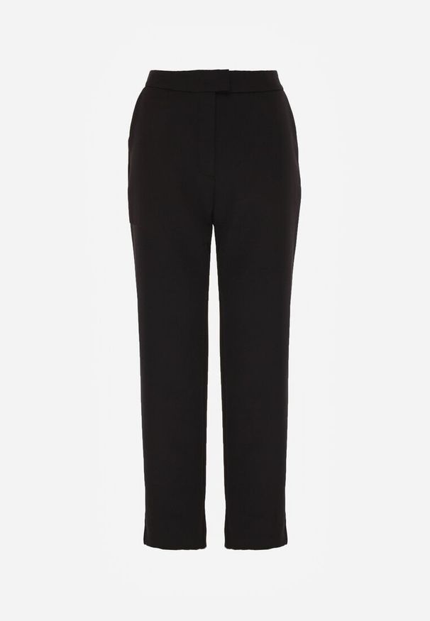 Born2be - Czarne Proste Spodnie Garniturowe VICES z Wysokim Stanem Zellryna. Stan: podwyższony. Kolor: czarny. Styl: klasyczny