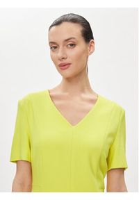 BOSS - Boss Sukienka codzienna Damaisa 50490044 Żółty Slim Fit. Okazja: na co dzień. Kolor: żółty. Materiał: wiskoza. Typ sukienki: proste. Styl: casual #4