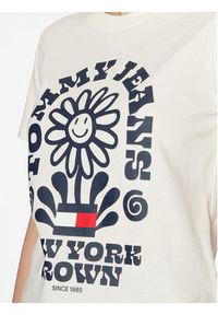 Tommy Jeans T-Shirt Homegrown DW0DW15471 Écru Regular Fit. Materiał: bawełna