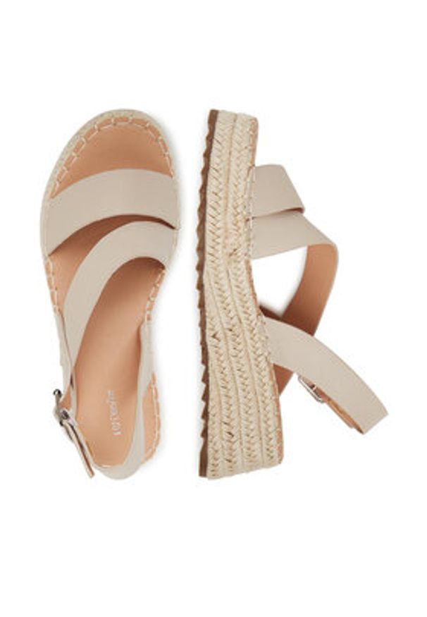 DeeZee Espadryle RS07-24 Beżowy. Kolor: beżowy. Materiał: materiał, syntetyk
