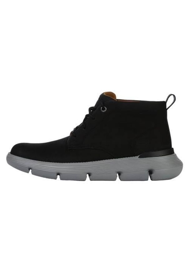 skechers - Buty do chodzenia męskie Skechers Garza Fontaine. Kolor: czarny. Materiał: syntetyk, materiał. Szerokość cholewki: normalna. Sport: turystyka piesza
