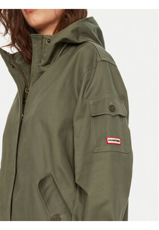 Hunter Parka Hanley HARW0015242 Zielony Regular Fit. Kolor: zielony. Materiał: bawełna
