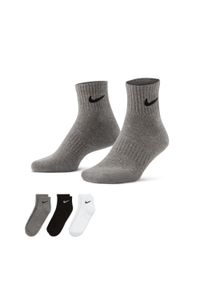 Nike - Skarpety do biegania unisex Everyday Cushion Ankle 3 Pary. Kolor: biały, wielokolorowy, czarny, szary