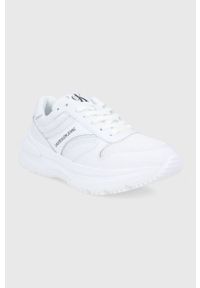 Calvin Klein Jeans - Buty. Zapięcie: sznurówki. Kolor: biały. Materiał: guma #5