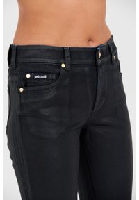 Just Cavalli - JUST CAVALLI Skinny Czarne damskie jeansy z połyskiem, Rozmiar 28. Kolor: czarny #5