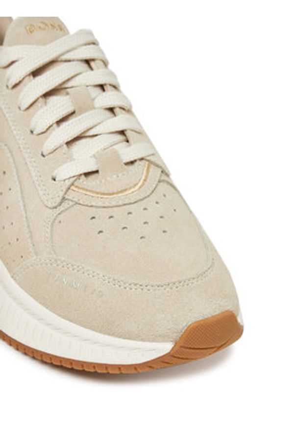 BOSS Sneakersy Ttnmevo 50536421 Beżowy. Kolor: beżowy. Materiał: zamsz, skóra