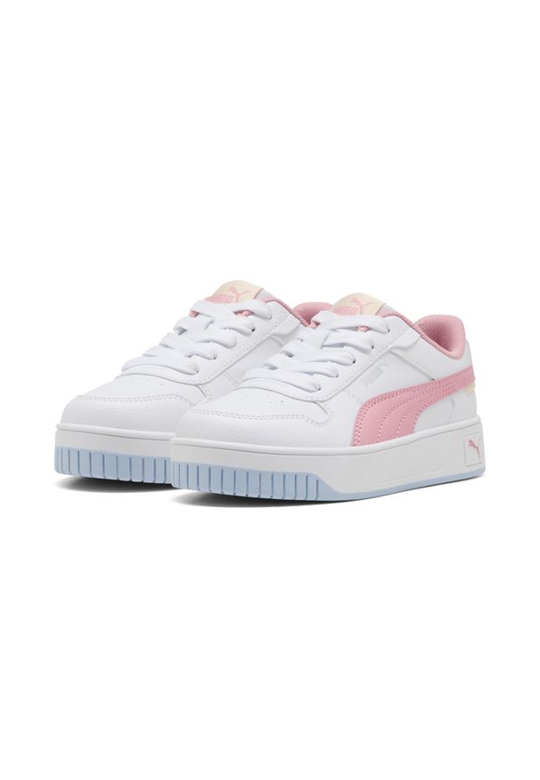 Puma - Dziecięce sneakersy Carina Street PUMA White Pinkscape Silver Pink Metallic. Kolor: szary, biały, wielokolorowy, różowy. Sezon: lato. Sport: bieganie