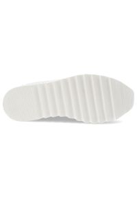 Białe Sneakersy S.Barski Modne Ażurowe Obuwie Damskie. Okazja: na co dzień. Zapięcie: sznurówki. Kolor: biały. Materiał: skóra. Szerokość cholewki: normalna. Wzór: ażurowy. Styl: klasyczny, sportowy, casual, elegancki #3