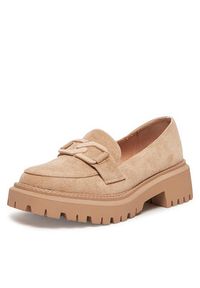 DeeZee Loafersy LE601-5 Beżowy. Kolor: beżowy. Materiał: materiał #4