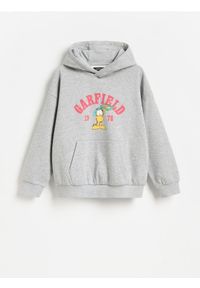 Reserved - Bluza GARFIELD - jasnoszary. Kolor: szary. Materiał: bawełna, dzianina #1