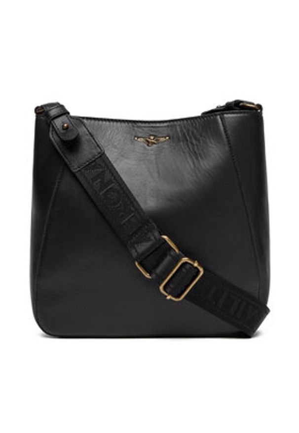 Aeronautica Militare Saszetka 252BO1146DPL00308 Czarny. Kolor: czarny. Materiał: skóra