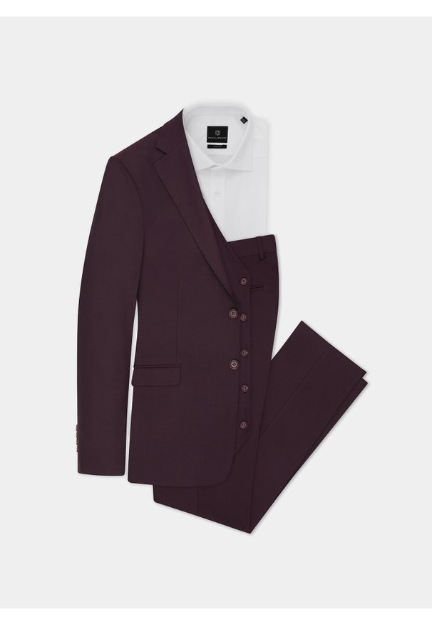 Pako Lorente - PAKO LORENTE – Spodnie męskie garniturowe P21WF-6G-065-D. Materiał: poliester, wiskoza, elastan. Wzór: gładki. Styl: elegancki