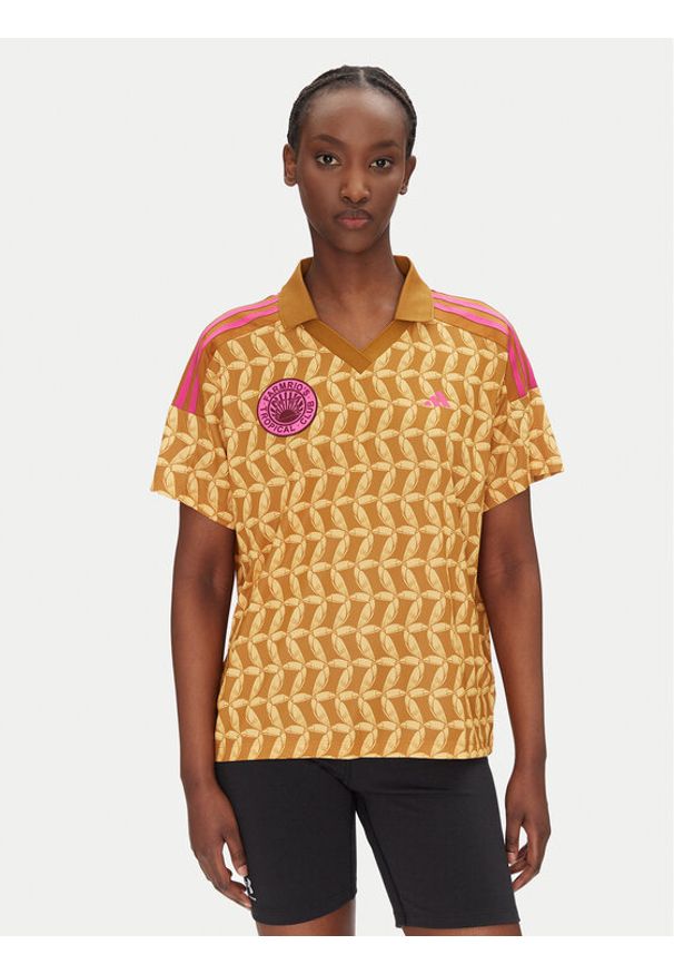 Adidas - adidas T-Shirt FARM Rio JD6303 Pomarańczowy Loose Fit. Kolor: pomarańczowy. Materiał: syntetyk