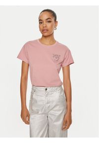 Pinko T-Shirt Nambrone 103320 A24E Różowy Relaxed Fit. Kolor: różowy. Materiał: bawełna #1