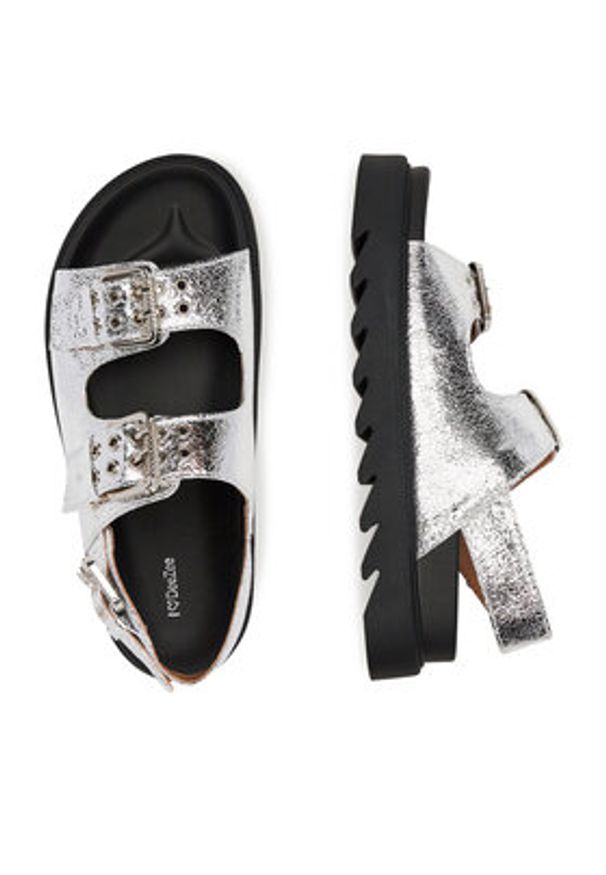 DeeZee Sandały HY62275-1 Srebrny. Kolor: srebrny. Materiał: syntetyk, materiał