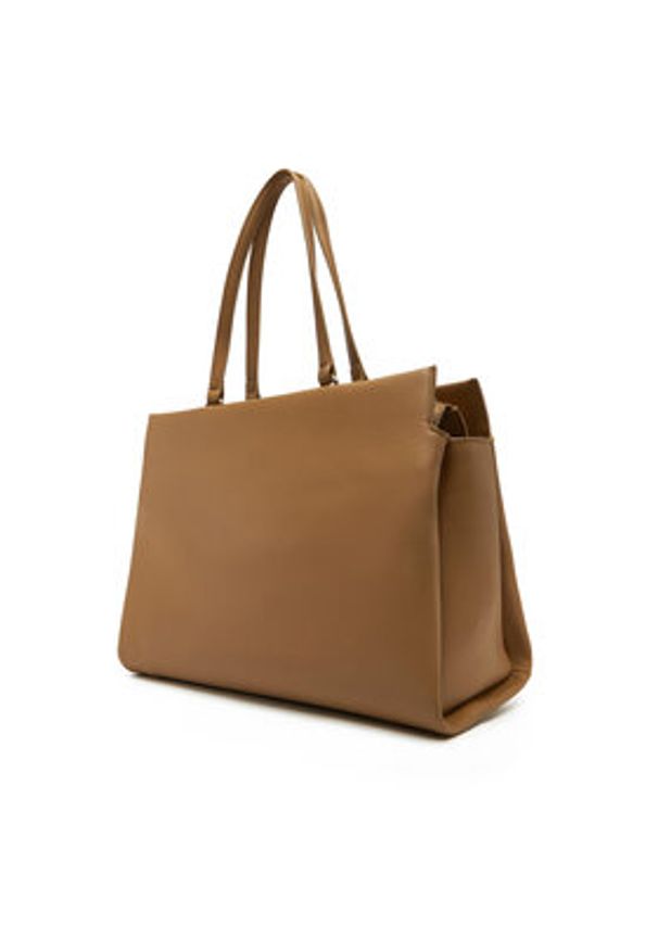 TOMMY HILFIGER - Tommy Hilfiger Torebka Th Legacy Tote AW0AW17197 Brązowy. Kolor: brązowy. Materiał: skórzane