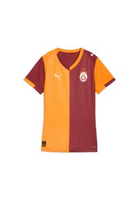 Puma - Damska koszulka domowa Galatasaray SK 25/26 PUMA Red Rhythm Intense Orange. Kolor: czerwony, pomarańczowy, żółty, wielokolorowy. Sport: piłka nożna
