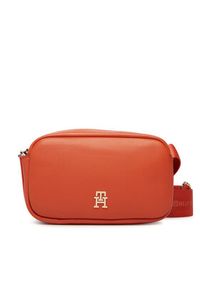 TOMMY HILFIGER - Tommy Hilfiger Torebka Th Logotape Camera Bag AW0AW18741 Pomarańczowy. Kolor: pomarańczowy. Materiał: skórzane #3