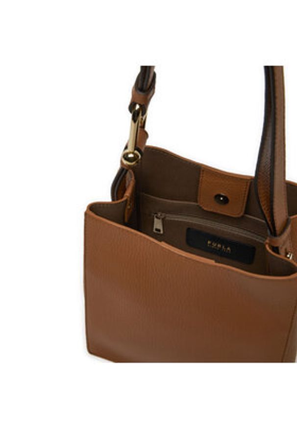 Furla Torebka Nuvola Bucket Bag Mini WB01373-HSF000-RY000 Brązowy. Kolor: brązowy. Materiał: skórzane