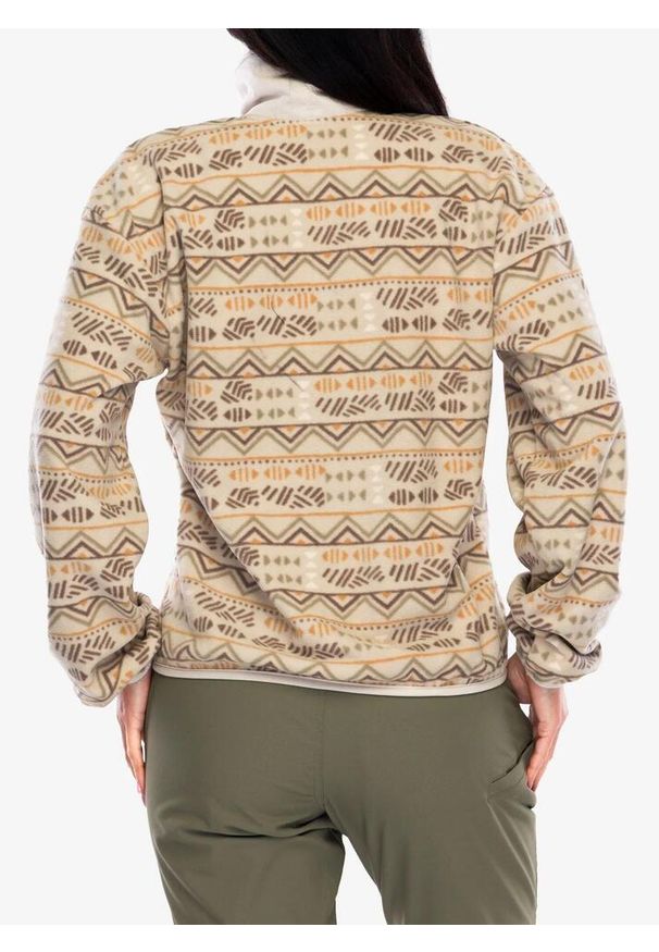 columbia - Polar damski Columbia Sequoia Grove Printed Half Zip. Kolor: beżowy. Materiał: polar. Sport: turystyka piesza