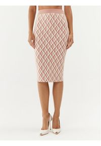 Elisabetta Franchi Spódnica ołówkowa GK-81B-36E2-V270 Różowy Slim Fit. Kolor: różowy. Materiał: wiskoza