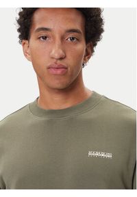 Napapijri Bluza B-Small Box C NP0A88TP Khaki Relaxed Fit. Kolor: brązowy. Materiał: bawełna #5