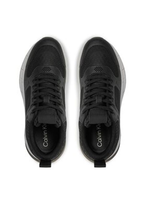 Calvin Klein Sneakersy Lace Up Runner - Caged HW0HW01996 Czarny. Kolor: czarny. Materiał: materiał