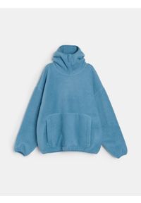 Sinsay - Bluza pullover z kapturem - niebieski. Typ kołnierza: kaptur. Kolor: niebieski