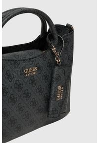 Guess - GUESS Czarna torebka damska Brenton. Kolor: czarny. Materiał: skórzane #4