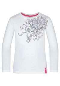Lowa - Dziecięce T-shirt Bizel 116 - Miękka bawełna w kwiatowy nadruk. Kolor: wielokolorowy. Materiał: bawełna. Wzór: kwiaty, nadruk. Sport: bieganie