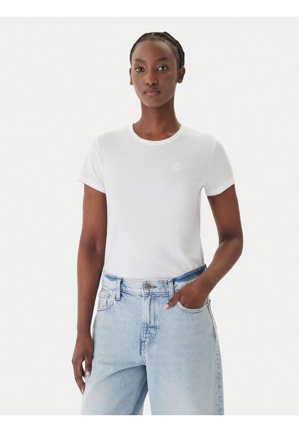 BOSS T-Shirt Eventsa10 50557843 Biały Slim Fit. Kolor: biały. Materiał: bawełna