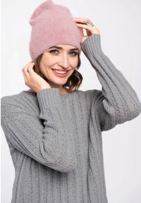 Volcano - Czapka na zimę H-MERRY. Kolor: różowy. Materiał: dzianina, poliamid, materiał, elastan. Sezon: zima. Styl: sportowy #1
